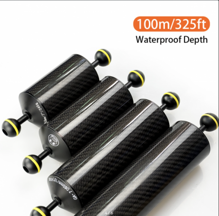 Bras flottant en fibre de carbone avec double rotule 7\  