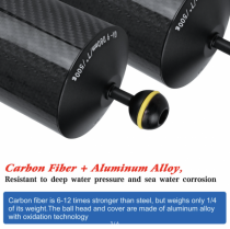 Bras flottant en fibre de carbone avec double rotule 8\  