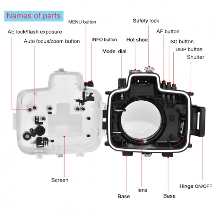 Caisson seafrogs &eacute;tanche pour Canon EOS 760D (18-55mm)