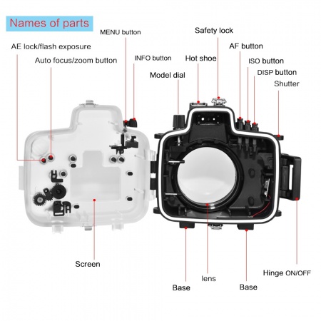 Caisson seafrogs &eacute;tanche pour Canon EOS 760D (18-55mm)