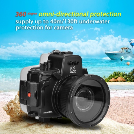 Caisson seafrogs &eacute;tanche pour Canon EOS 760D (18-55mm)