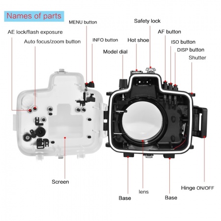 Caisson seafrogs &eacute;tanche pour Canon EOS 760D (18-55mm)