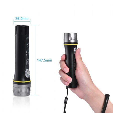 Lampe torche de plong&eacute;e sous-marine 1000 Lumens