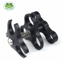 Pince Seafrogs 1\  CP-3 &agrave; double bras &agrave; rotule anticorrosion pour la photographie sous-marine