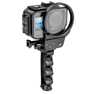 Seafrogs caisson aluminium pour cam&eacute;ra d\'action DJI Osmo 5 Pro/4/3, 60 m de profondeur / 195 pieds