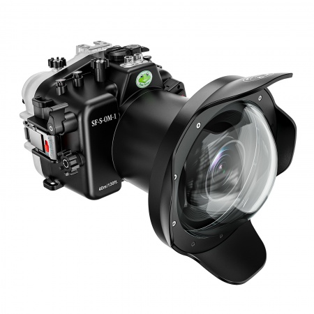 SEAFROGS caisson &eacute;tanche pour OM SYSTEM OM1 + Dome WA005-A
