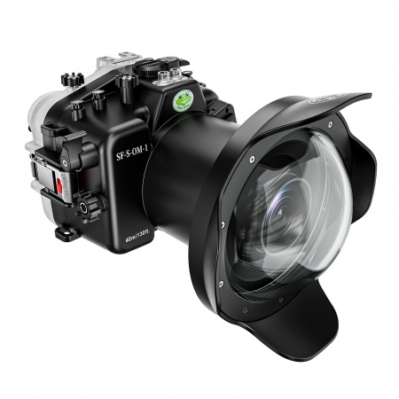 SEAFROGS caisson &eacute;tanche pour OM SYSTEM OM1 + Dome WA005-A