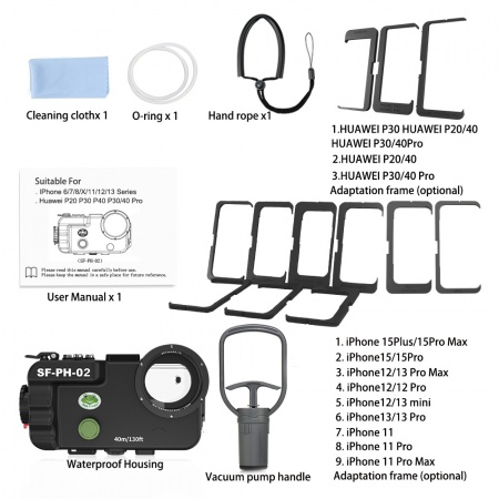 SEAFROGS caisson &eacute;tanche pour Smartphone 6 -> 16 PRO MAX