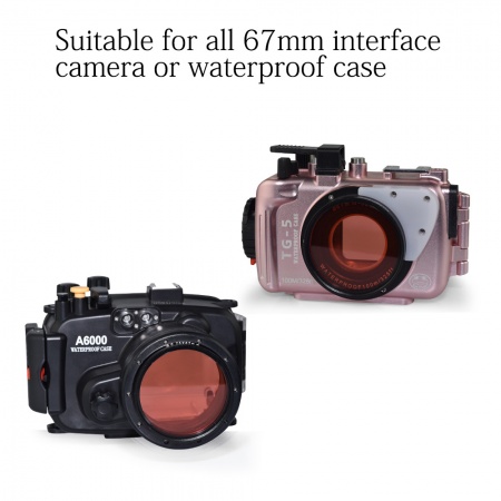 SEAFROGS Filtre rouge 67mm pour photographie sous marine
