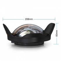 Seafrogs grand-angle d&ocirc;me 6\  fisheye filetage 67mm