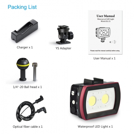 SEAFROGS Lampe Vid&eacute;o SL-21 3500 Lumens
