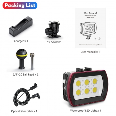 SEAFROGS Lampe Vid&eacute;o SL-22 6000 Lumens