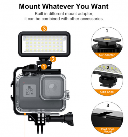 SEAFROGS Lampe Vid&eacute;o SL106 750 Lumens compatible GoPro 13/12/11/10/9