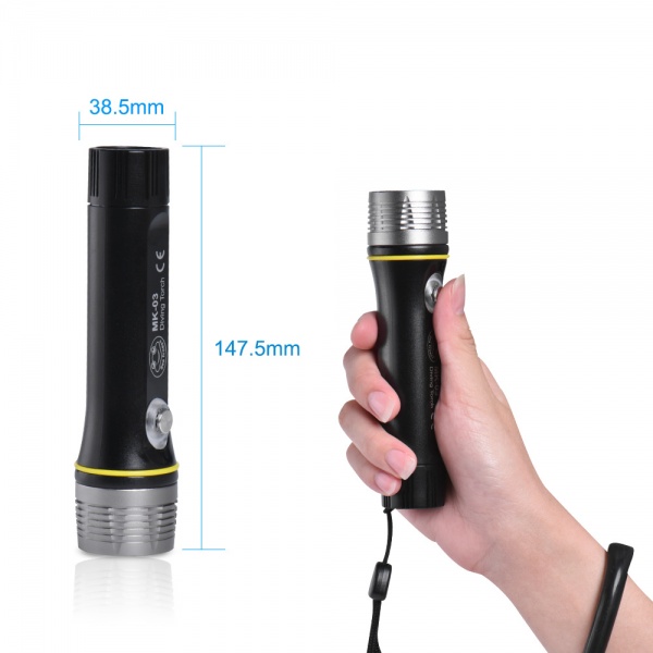 Lampe torche de plong�e sous-marine 1000 Lumens